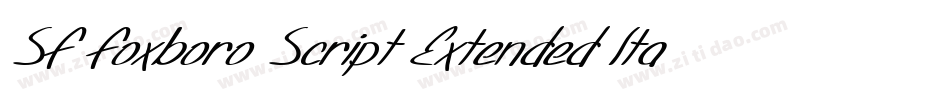 SF Foxboro Script Extended Italic字体转换